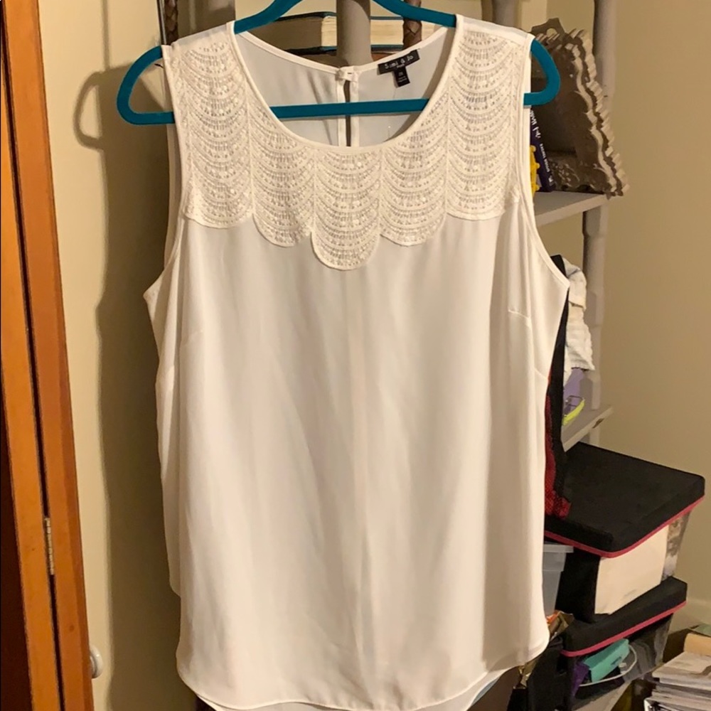 White sheer tank